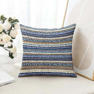 Geometrisches Streifenmuster Dekorative Kissenbezug 1 Stück Weiches Quadrat Sofa Kissenbezug für Schlafzimmer Wohnzimmer Sofa Stuhl Image