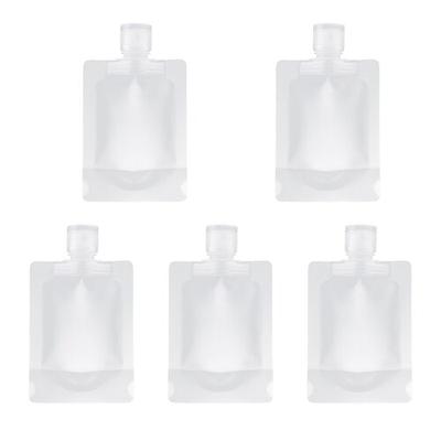 5 Stück 30/50/100 ml Reisebeutel für Toilettenartikel, TSA-geprüft, nachfüllbare leere Behälter in Reisegröße, kleine Quetschbeutel-Reiseflaschen für Shampoo, Spülung, Lotion, Seife, Flüssigkeiten Image