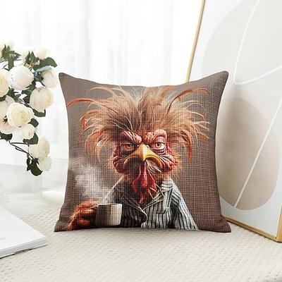 Lustige Tier Dekorative Wurfkissenbezug 1 Stück weicher quadratischer Sofakissenbezug Kissenbezug für Schlafzimmer Wohnzimmer Sofa Stuhl Image