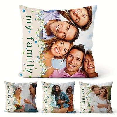 Kissenbezug nach Maß Fügen Sie Ihr Bild hinzu Meine Familie Personalisierte Geschenk Foto Design Bild Mode Lässiger Kissenbezug Kissenbezug 1 Stück Maßgeschneidert Image