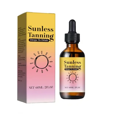 Body Tanning Cream, Sunless Tanning Drops, Drinkable Tanning Drops, Promotes Natural Skin Tone,
