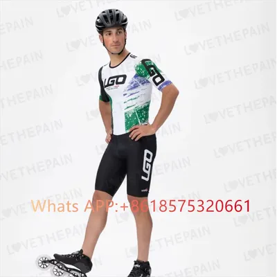 LGO Speed Skates Aero Racing Suit inline skating Roller Skinsuit Fast Skating Cycling Triathlon