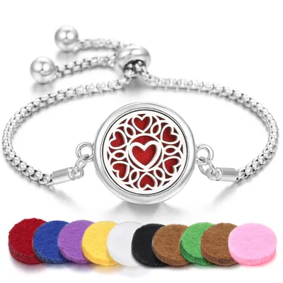 New Aromatherapy Diffuser Bracelet Essential Oil Diffuser Bracelet Alloy Stainless Steel Perfume