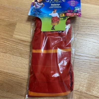 Disney Accessories | Encanto Dolores Costume Accessory Kit New Apron Headband Disney Parks Adult | Color: Orange/Red | Size: Os