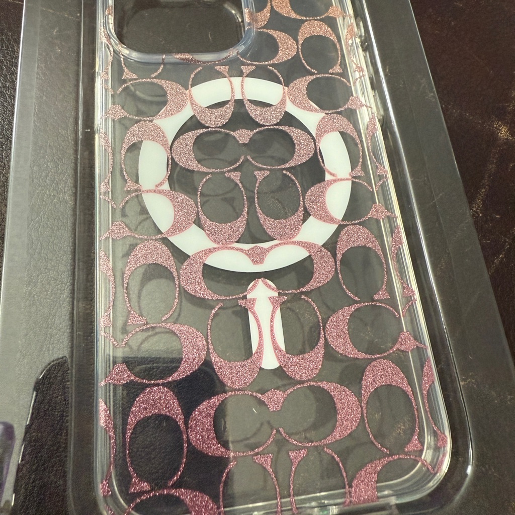 Coach Cell Phones & Accessories | Designer Pink Glitter Phone Case | Color: Pink | Size: Os