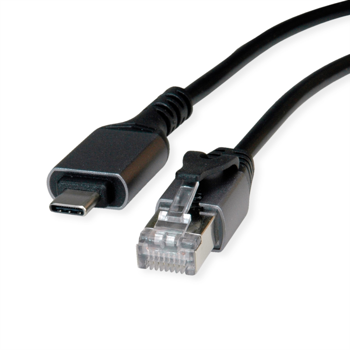 VALUE USB 3.2 Gen 2 Typ C zu Gigabit Ethernet Konverterkabel, schwarz, 1,5 m Image