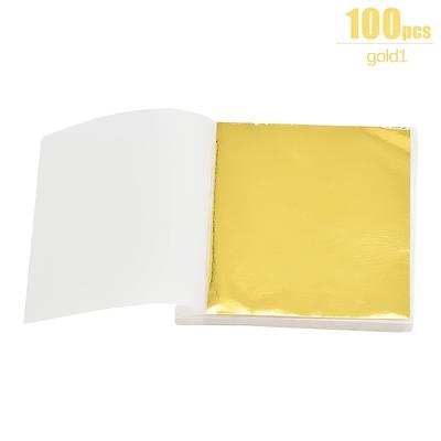 TEMU Sheets Golden Gilding Art Craft Paper Birthday Party Wedding Cake Dessert Decorations Image