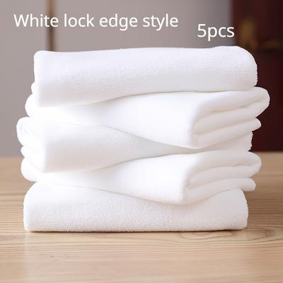 TEMU 5pcs Ultra Soft Towels, Towel Set, Absorbent And Quick Drying Towels, Washing Cloth For Bathrooms, Hotels, And Gyms Image