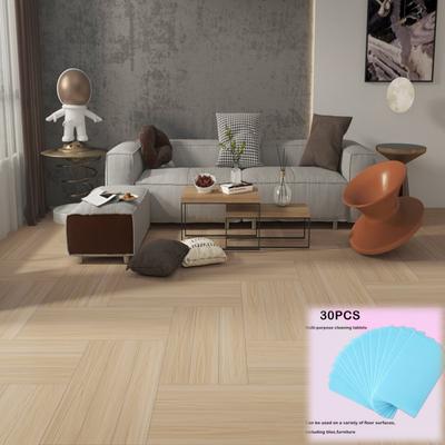 TEMU 30pcs Non-toxic Multipurpose Dry Cleaning Cloths, Portable No-power Pads For Tiles, Hardwood, Marble - Paper Material Image