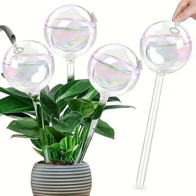 TEMU 2/4 Automatic Watering Globes For Plants, Flower Automatic Watering System, Plant Watering System With Glass For Growth Image