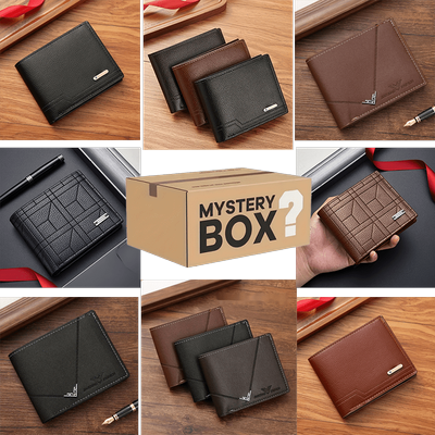 TEMU 2025 Mystery - Surprise Business-style Wallet With Slots & Cash Holder, Assorted Colors (black/brown/red/white), Compact Gift For , Spring Surprise Value, Card Holder Wallet Image
