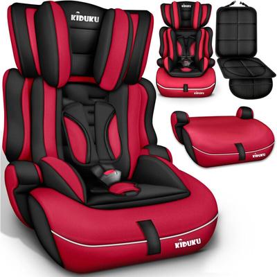 Kiduku - Autokindersitz Kinderautositz Autositz Kindersitz 9-36kg Gruppe 1+2+3 Schwarz/Rot