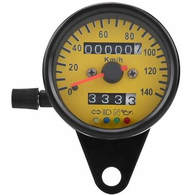 Universal Motorrad Tachometer Kilometerzähler 60mm Motorrad Meter Tacho Gauge mit Schwarz Anzeige Image
