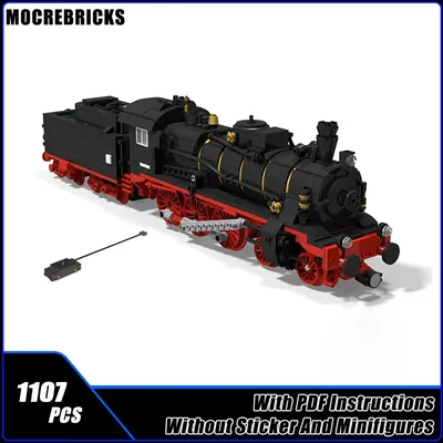 Moc Bausteine Eisenbahn Express DR38 Zug Dampf lokomotive Modell Ziegel Experte Bildung Spielzeug Kinder Desktop-Display Geschenke Image