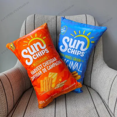 Lustige Lebensmittel Sunchips Snacks Kissenbezug Schlafzimmer Kissenbezug Sofa Kissenbezug Bett Kissenbezug 40X60cm Auto Büro Sitzbezug Image
