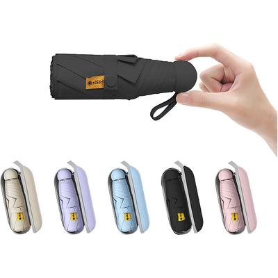 Travel Mini Sun Umbrella for Purse With Case Small Compact UV Sun Protection Sun Lightweight Tiny Pocket Umbrella for Women Kids and Men