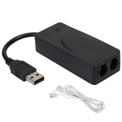 2024 New Fax Modem,Single/Dual Port USB2.0 56K External Modem Driver, Plug and Play USB Modem,