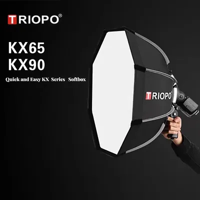 TRIOPO Softbox KX55CM KX 65CM 90CM Octagon Umbrella Light Box For Godox AD200 V1 Speedlite Flash