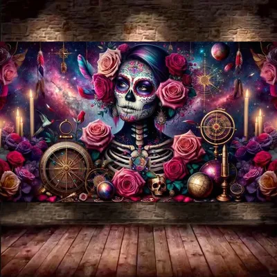 Elegance Sugar Skull diy 5D Diamond Painting Full Square Round New 2025 Full Mosaic Embroidery Big