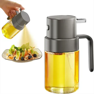 200ml/7oz Glass Olive Oil Spray Bottle, Olive Oil Sprayer Mister, Continuous Spray with Portion