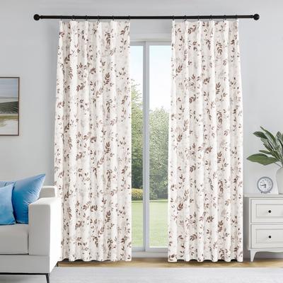 Deconovo Recycled Pinch Pleat Blackout Curtains for Bedroom 2 Panels