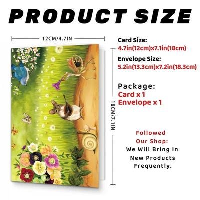 TEMU Greeting Card With Envelope - Birthdays, Holidays & Everyday Celebrations - Unique Gift Idea For Family & Image