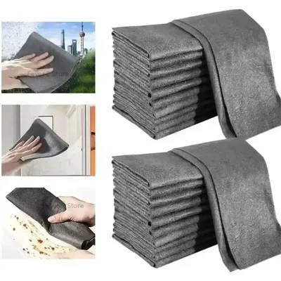 10/5/3pcs Thickened Magic Cleaning Cloths Reusable Microfiber Lint-free Washing Rags Car Window Mirror Kitchen Glass Wipe Towels