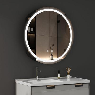 Led Spiegelschrank mit Beleuchtung 60x60x11cm Badezimmerschrank, Bad Metall Badschrank Spiegel Image