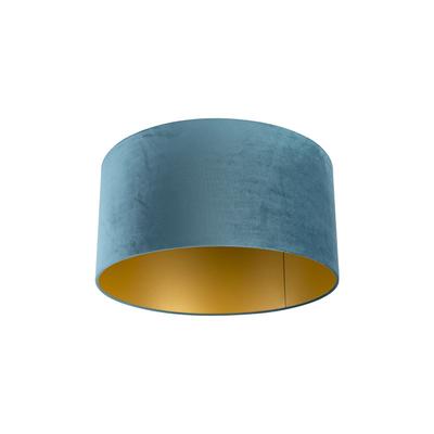 Velour Lampenschirm blau 50/50/25 mit goldener Innenseite Image