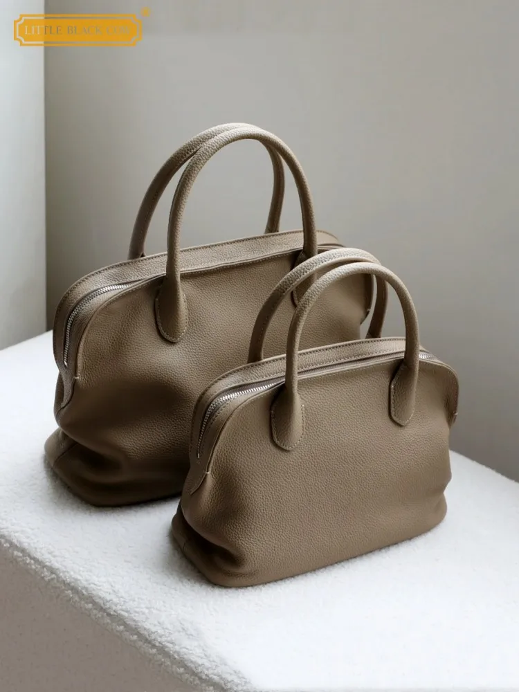 Frauen Aus Echtem Leder Tasche Elegante Büro LadyTote Handtasche Weiche Rindsleder Mode Hohe Kapazität Casual Einzelnen Schulter Shell Taschen