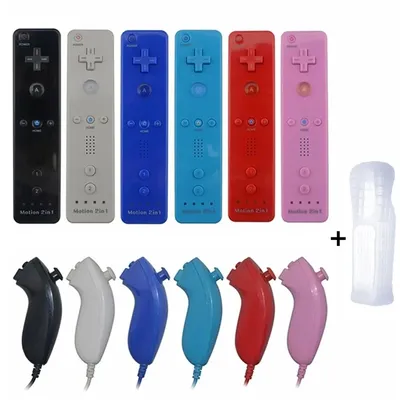 Fernbedienung für Nintendo Wii Konsole Wireless Gamepad Controller Nunchuck Fernbedienung Joystick Joypad Optional Motion Plus