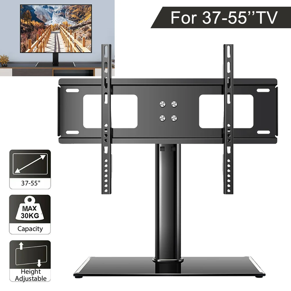 TV-Wandständer für 37–55 Zoll TV, universelle feste TV-Wandhalterung, TV-Ständer, Halter, Rahmen, Wand-TV-Ständer, tragend, 30 kg