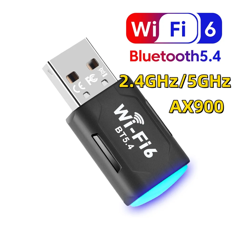 USB AX900 Wifi 6 2in1 Bluetooth 5.4 Adapter 2,4 GHz/5 GHz Dual Band WiFi Netzwerk Wireless Receiver für PC Stabile Signal Image