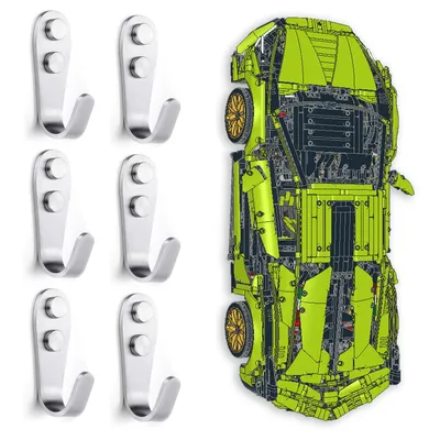 XGREPACK Goods Wandhalterungshaken für Lego 42115 Technic Lamborghini Sián FKP 37 (42115 Wandhaken) Image