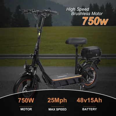 Electric grocery carts H14 Aluminum alloy + high-strength steel frame 14 inch pneumatic tires 750w 48v/18ah 45km/h