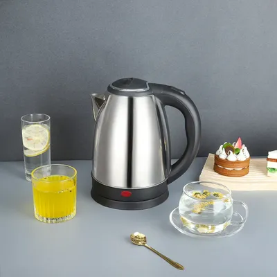 Travel Electric Kettle Tea Coffee 2L Stainless Steel Portable Water Boiler Pot For Hotel Family Trip