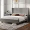 Queen Size Upholstered Platform Bed Frame, Wingback Beds with 50.8" Headboard, Corduroy, Queen Bed