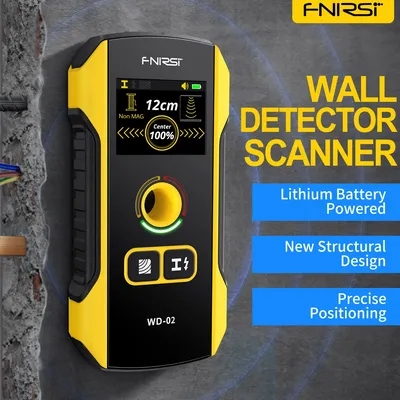 FNIRSI WD02 Wall Detector Scanners Stud Finder Positioning Hole TFT Display AC Live Cable Wires