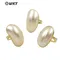 WT-MPR019 Extravagant Personality Ring With Gold Natural Oval Shape Pearl Rings 2025 Christmas