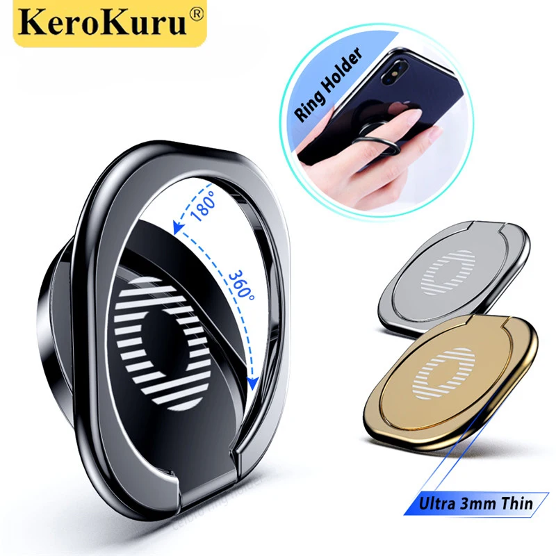 Mini support de bague de doigt à 360 degrés, support de téléphone en métal, support de Smartphone pour téléphone portable Xiaomi Huawei iPhone Sangsung