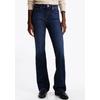 Bootcut-Jeans TOMMY HILFIGER "BOOTCUT RW PATY", Damen, Gr. 26, Länge 34, blau (nos dunkelblau), Denim/Jeans, Obermaterial: 99% Baumwolle, 1% Elasthan, unifarben, casual, bootcut fit lang, Jeans, mit Tommy Hilfiger Logo-Badge