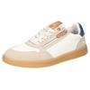 Sneaker MUSTANG SHOES, Herren, Gr. 46, beige (sanftes weiß, beige), Lederimitat, kontrastfarbene Details, casual, Schuhe, Retro Sneaker, Schnürschuh mit Außenreißverschluss