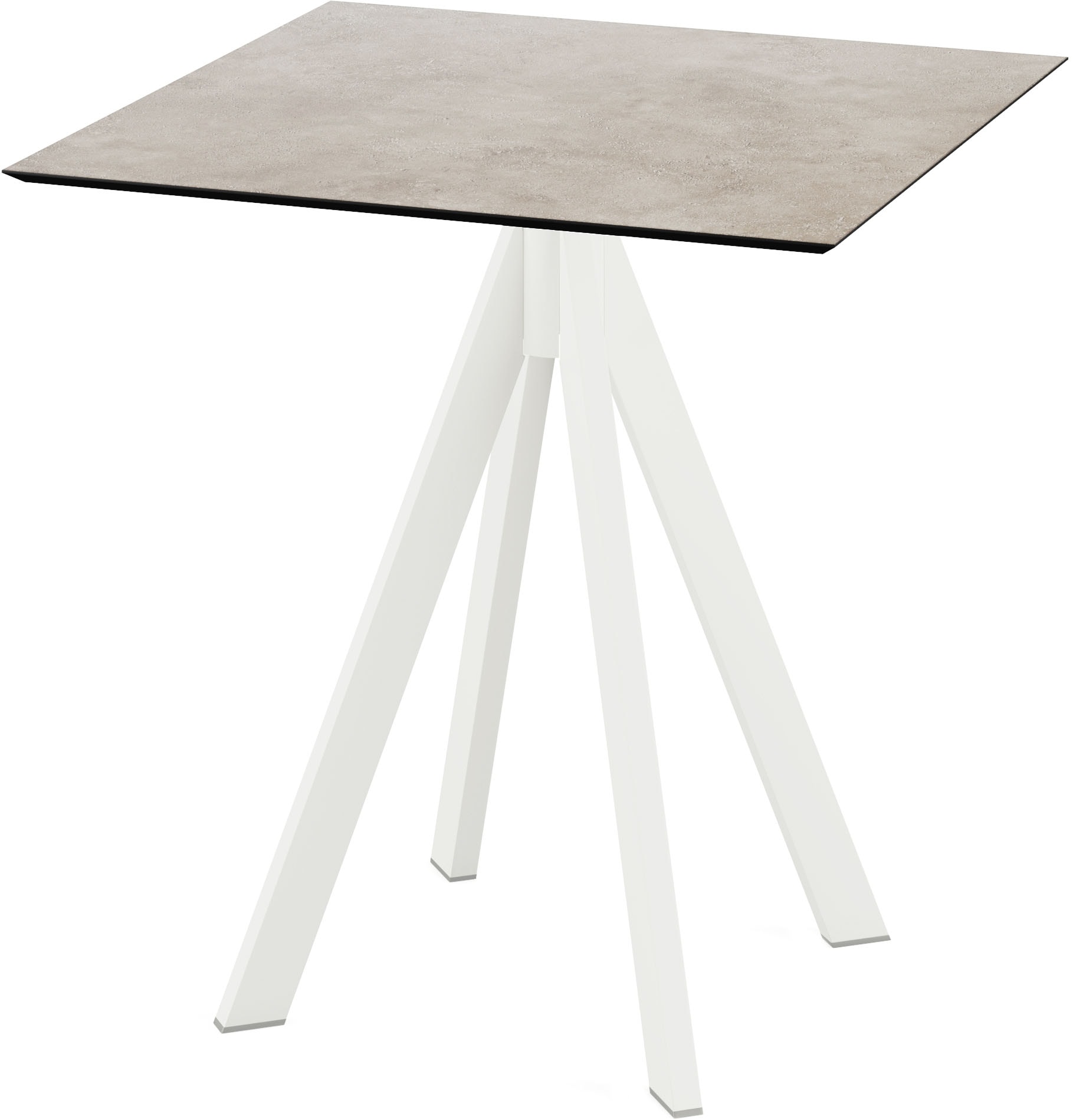 Klapptisch ESSENTIALS "Infinity", beige (weiß, moonstone, weiß), B:70cm H:73,2cm T:70cm, Stahl/HPL Tischplatte, Tische, in verschiedenen Ausführungen