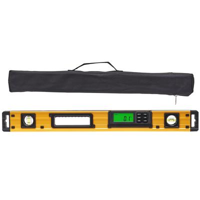 Magnetic Torpedo Level, 600mm, LED Backlit Screen Mechanical Bubble Vials Ruler for 0-360 Degree - 0-360 Degree