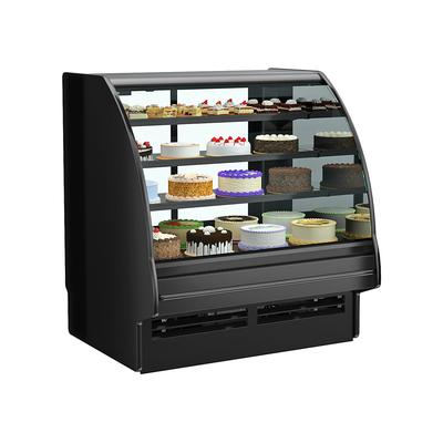 Structural Concepts GHS656R (CURVED) 75 3/8" Fusion Horizontal Open Air Cooler w/ 4 Levels, 110-120v, Black