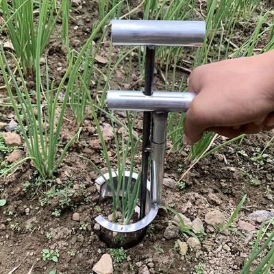 TEMU 1pc Stainless Steel Handheld Gardening Tool, Metal Manual Planter For Fruit Trees, Flowers & Vegetable Seedlings Image