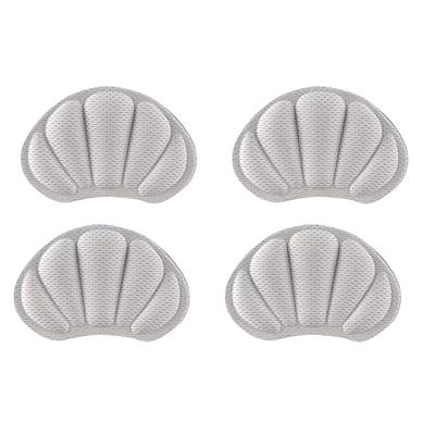 TEMU 4pcs Heel Pads For Sports Shoes - Adjustable Size, Cushion Inserts In Beige, Black, Pink - Protects And Comforts Heels During Active Wear Image