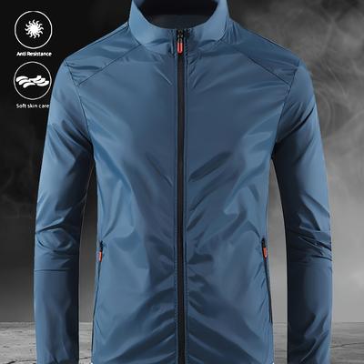 TEMU Obm Spring And Summer Men's Fashionable Casual Breathable Lightweight Jacket Image