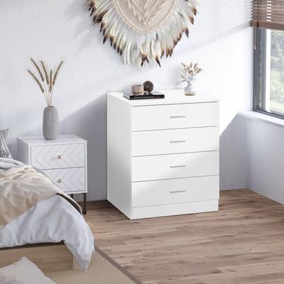 TEMU Chest Of Drawers, 4 Drawers Storage Cabinet With Metal Rails, Anti-tip For Playroom, Nursery Room, Hallway, Etc