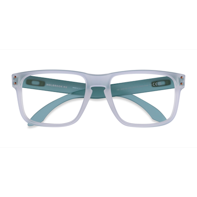 Unisex s rectangle Matte Clear Plastic Prescription eyeglasses - Eyebuydirect s Oakley Holbrook Rx